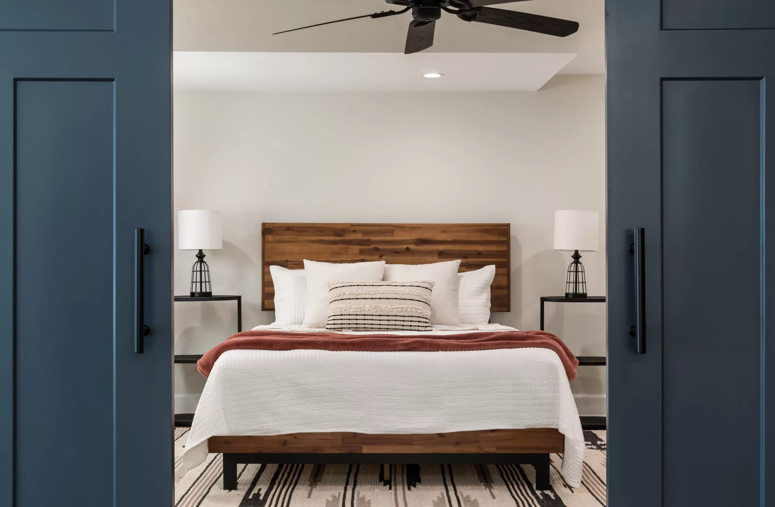 New guest bedroom design with sleek features