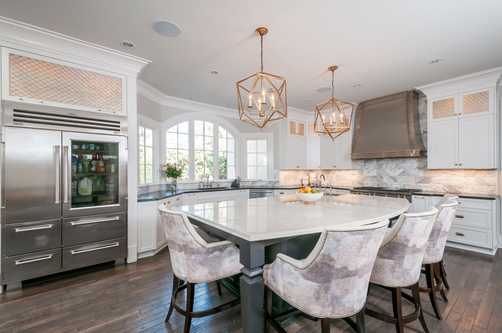 Newly remodeled home in Alpharetta with marble and stainless steel kitchen