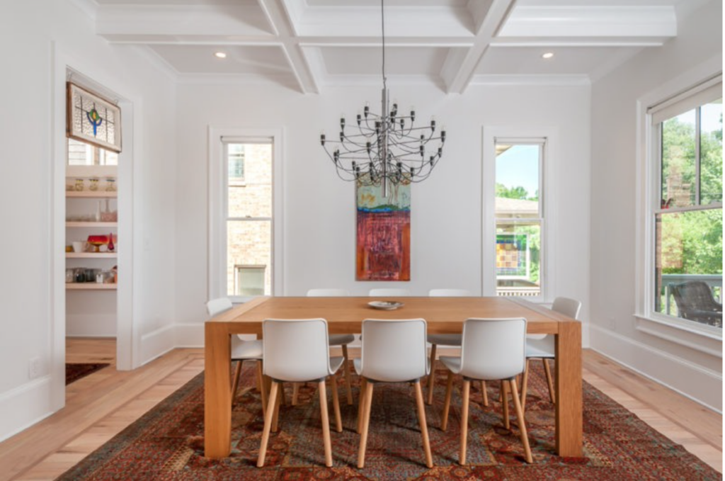 Newly renovated dining room in Bungalow home in Atlanta