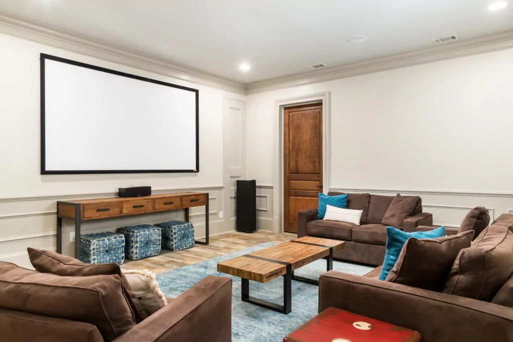 luxury home theater in a family friendly layout