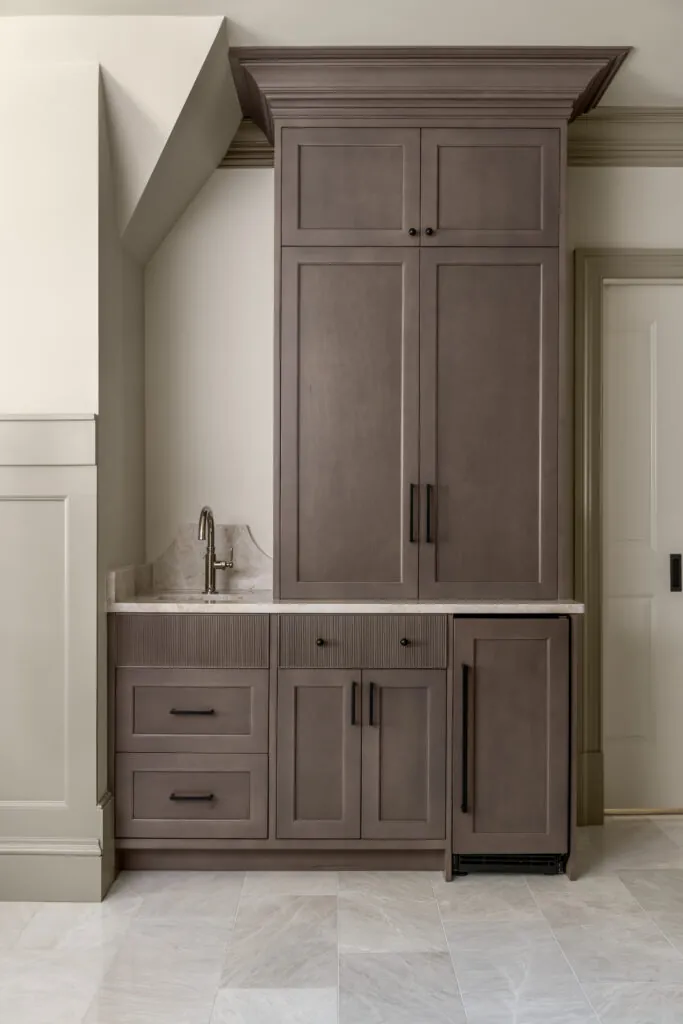 luxury bathroom with a coffee bar