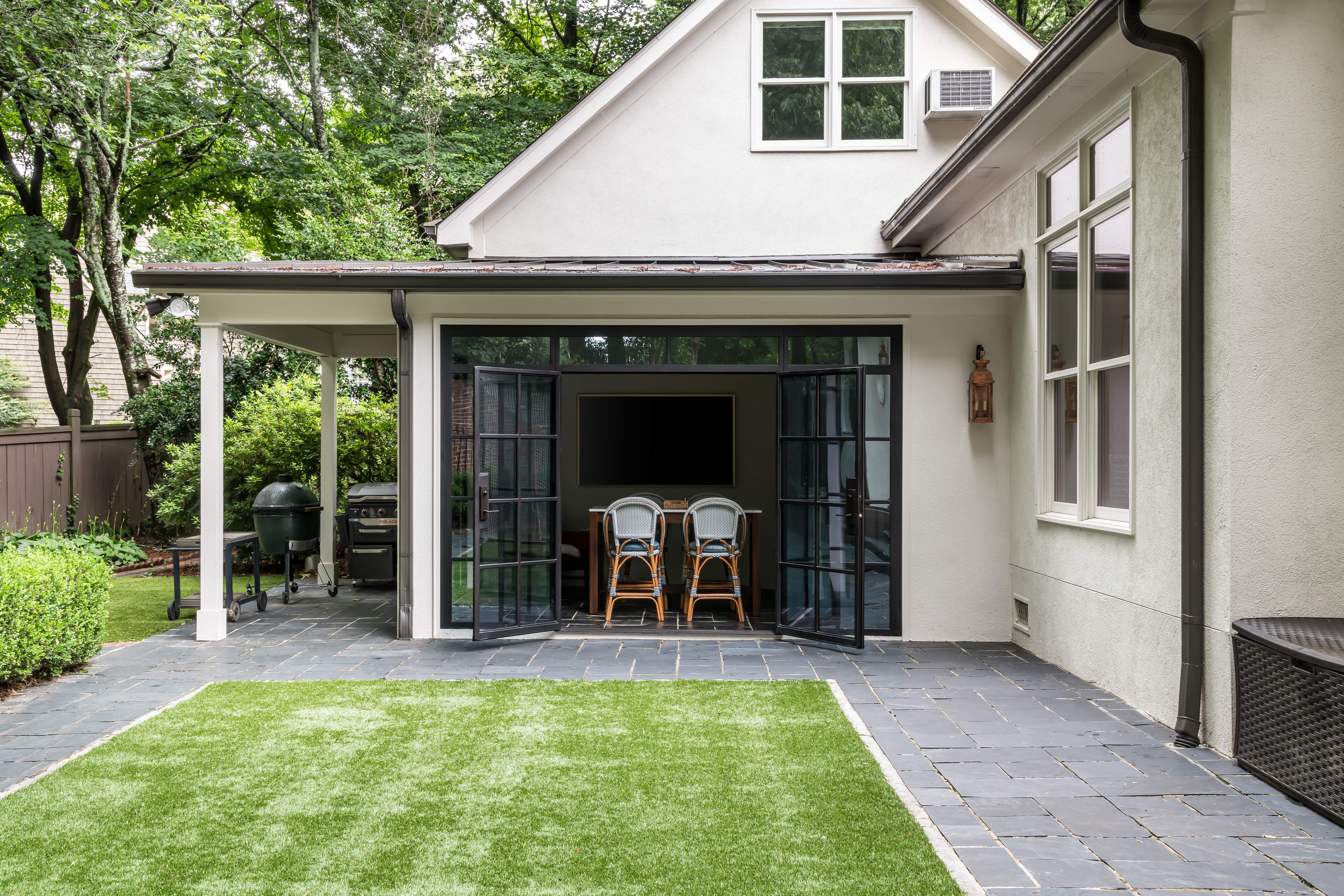 stylishly updated sunporch