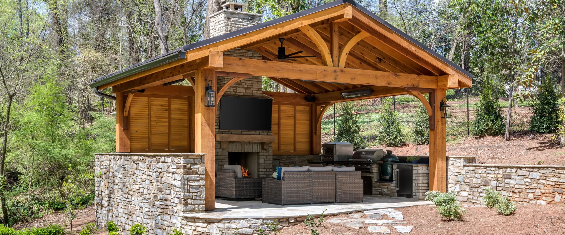 outdoor pavilion construction project