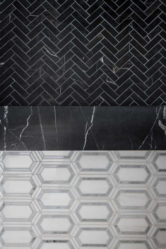 shower threshold tile detail