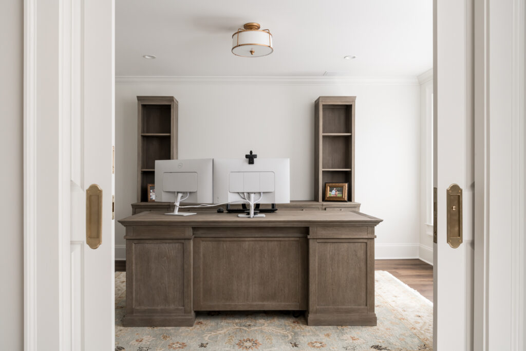 Stylish basement Remodel in alpharetta home office