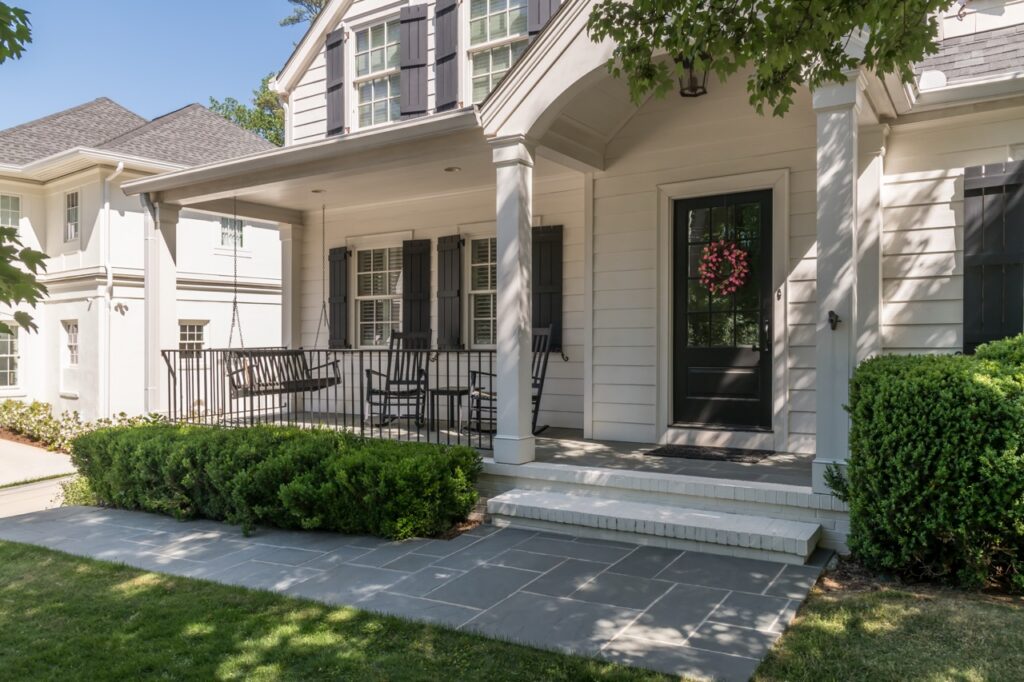 Enhanced curb appeal with new bluestone front walk