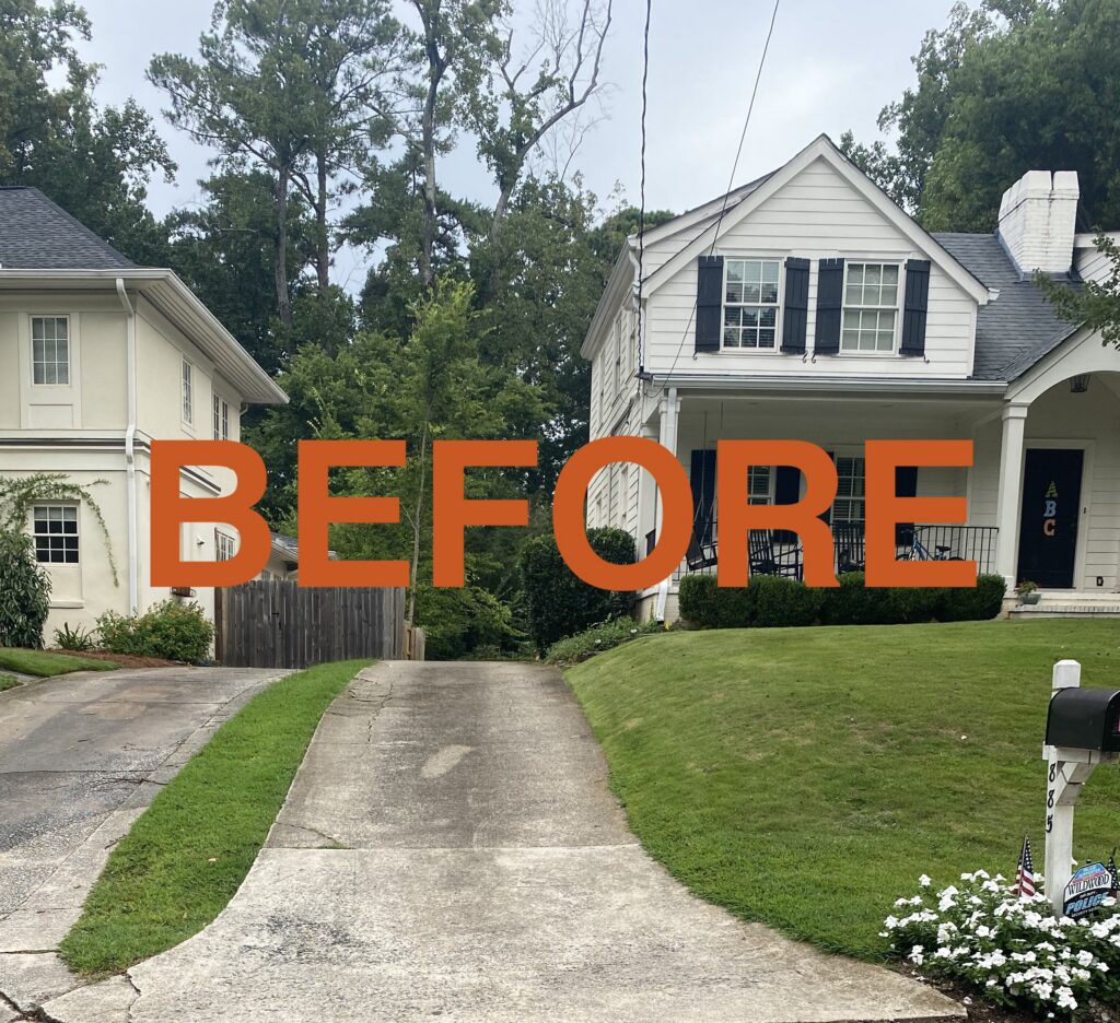 Enhanced curb appeal project before