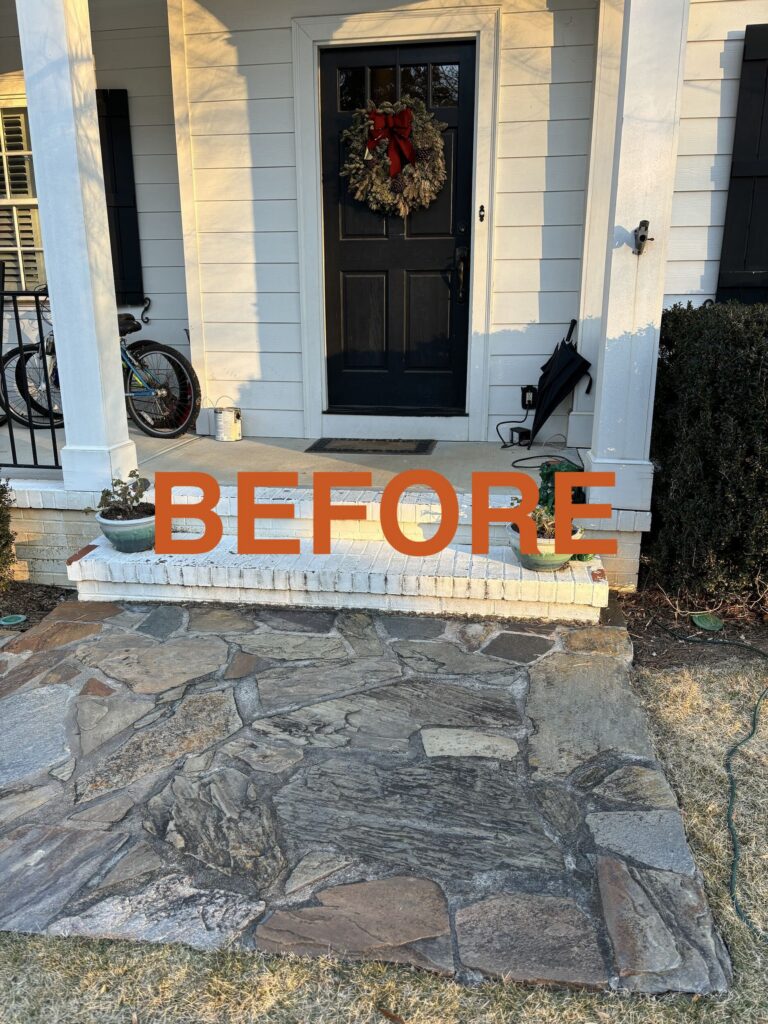 enhanced curb appeal front porch before
